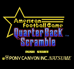 Quarter Back Scramble (Japan) Title Screen